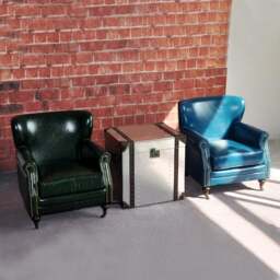 Rackhams U8 Vintage Armchair, Loft Style - Green - thumbnail 3