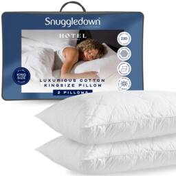 Rackhams Hotel Luxury Cotton Quilted Kingsize Pillow - 2 Pack - thumbnail 1