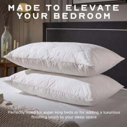 Rackhams Hotel Luxury Cotton Quilted Kingsize Pillow - 2 Pack - thumbnail 4