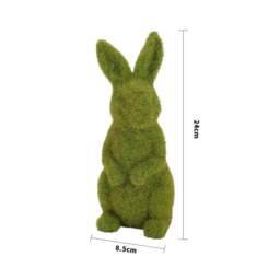 Rackhams Moss Standing Bunny Rabbit Easter Garden Home Decoration - thumbnail 3