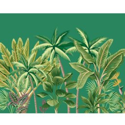 Rackhams Tropical Palm Trees Wall Mural - Green - Medium - W300cm x H240cm - thumbnail 2