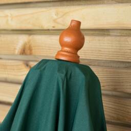 Rackhams 2.7m Outdoor Wooden Garden Parasol Sun Shade with Carry Bag in Green - thumbnail 5