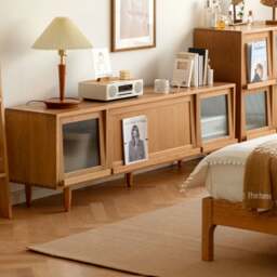 Rackhams Gwendolyn Rattan TV Stand - 150cm - Rattan Door - thumbnail 5
