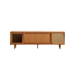 Rackhams Gwendolyn Rattan TV Stand - 150cm - Rattan Door - thumbnail 6