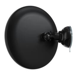 Rackhams Matt Black LED Mirror with Suction Cup Mounting (200mm) 7x Magnification Bathroom Makeup or Shaving Mirror - thumbnail 3
