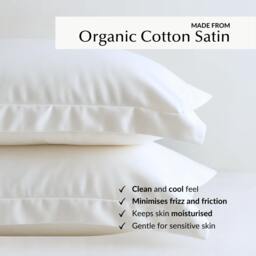 Rackhams Sleepyhead Pillow Set (Organic Cotton Satin) - Super King - Medium / Firm - Oxford Sham - thumbnail 3