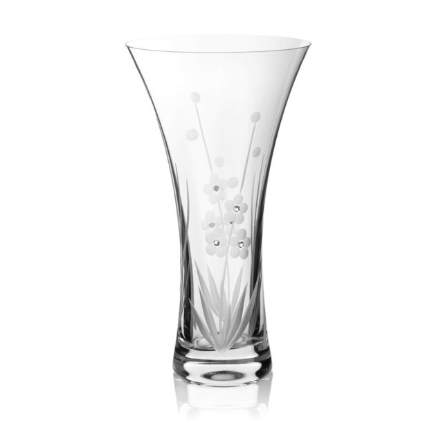 Rackhams Marigold Trumpet Vase Adorned with Swarovski® Crystals - 25cm