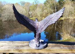 Rackhams Flying Duck Garden Sculpture Ornament Decor - Cast Aluminium - Large - 1 - thumbnail 4