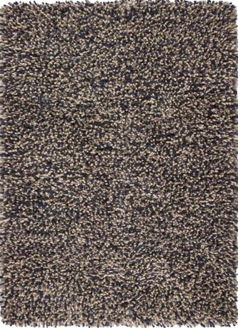 Rackhams Rocks Shaggy Blue Wool Rug – Thick Tubular Pile - 80X150 cm - image 1
