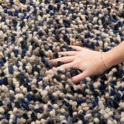Rackhams Rocks Shaggy Blue Wool Rug – Thick Tubular Pile - 80X150 cm - thumbnail 2