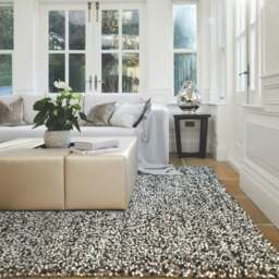 Rackhams Rocks Shaggy Blue Wool Rug – Thick Tubular Pile - 80X150 cm - thumbnail 5