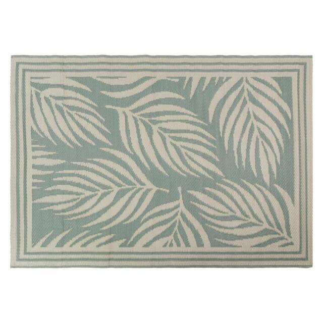 Rackhams The Gardener Reversible Large Leaf Outdoor Garden Rug 150x210cm - image 1