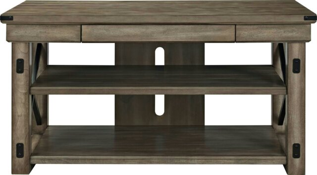 Rackhams WILDWOOD WOOD VENEER TV STAND 50 RUSTIC GREY - Grey - image 1