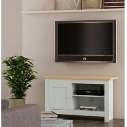 Rackhams WILDWOOD WOOD VENEER TV STAND 50 RUSTIC GREY - Grey - thumbnail 4