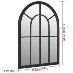 Rackhams Mirror Black 60x45 cm Iron for Indoor Use - thumbnail 6