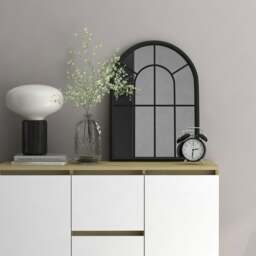 Rackhams Mirror Black 60x45 cm Iron for Indoor Use - thumbnail 1