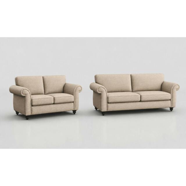 Rackhams Mayfair 3+2 Full Back Sofa Set - Beige - image 1