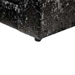 Rackhams Dylan Crushed Velvet 4 Seater Fabric Corner Sofa in Black - Right Hand Corner - thumbnail 5