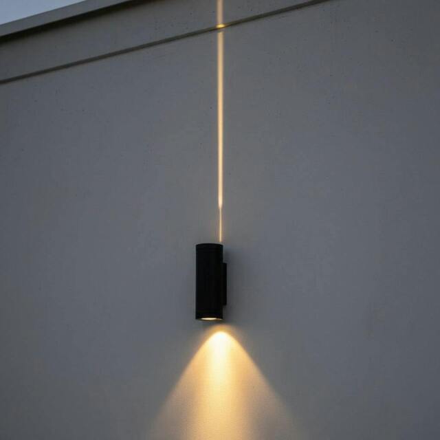 Rackhams 9 Watt LED Black Up and Down Light - image 1