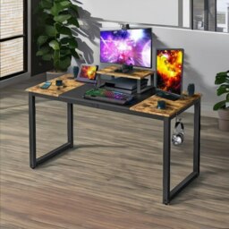 Rackhams Industrial Writing Desk With Moveable Monitor Mount - thumbnail 4