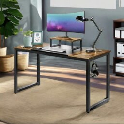 Rackhams Industrial Writing Desk With Moveable Monitor Mount - thumbnail 2