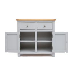 Rackhams Argenta Light Grey 2 Drawer 2 Door Sideboard Brass Knob - Light Grey - thumbnail 5