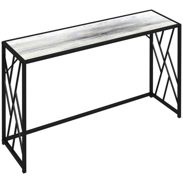 Rackhams Console Table, Industrial Sofa Table with Metal Frame for Living Room, Hallway, 120 cm, Grey - Grey - image 1