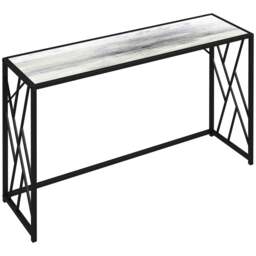 Rackhams Console Table, Industrial Sofa Table with Metal Frame for Living Room, Hallway, 120 cm, Grey - Grey - thumbnail 1