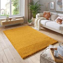 Rackhams Shaggy Rug - Ochre - 60cm x 110cm (2ft x 3.5ft)