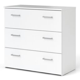 Rackhams Space Chest of 3 Drawers in White - White - Matt - Melamine - thumbnail 3