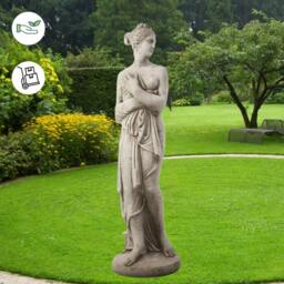 Rackhams Stone Cast Pandora Lady Garden Statue and Column - thumbnail 2
