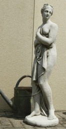 Rackhams Stone Cast Pandora Lady Garden Statue and Column - thumbnail 3