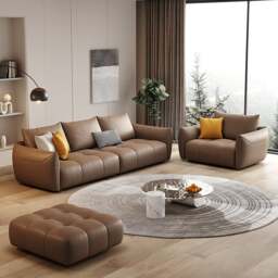 Rackhams Levi Italia Two Seater, Three Seater, Four Seater Sofa, Brown - Others (Leathaire) - Single Seater - thumbnail 4