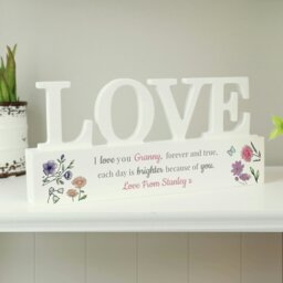 Rackhams Personalised Wild Flowers Love Ornament