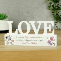 Rackhams Personalised Wild Flowers Love Ornament - thumbnail 2