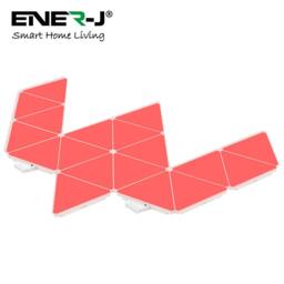 Rackhams Smart WiFi RGBW Triangle LED Wall Light Panels, Modular DIY Design, Voice & App Control, Music Sync, USB Powered - 6 Pack - thumbnail 5