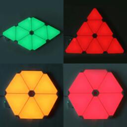 Rackhams Smart WiFi RGBW Triangle LED Wall Light Panels, Modular DIY Design, Voice & App Control, Music Sync, USB Powered - 6 Pack - thumbnail 2