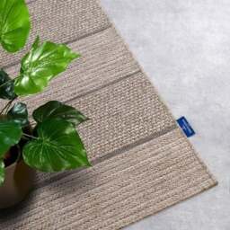 Rackhams Natural Brown Striped Rug - Indoor & Outdoor - 155X230 cm - thumbnail 5