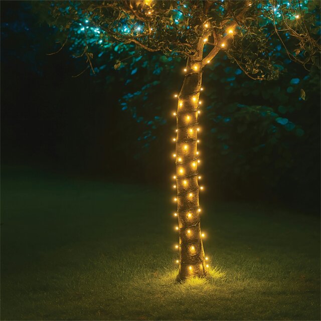 Rackhams Led String Lights Black Rubber Warm White 5M - image 1