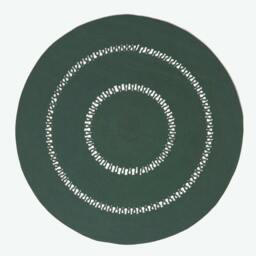 Rackhams Crochet Braided Rug - Green - 120 cm Round - thumbnail 1