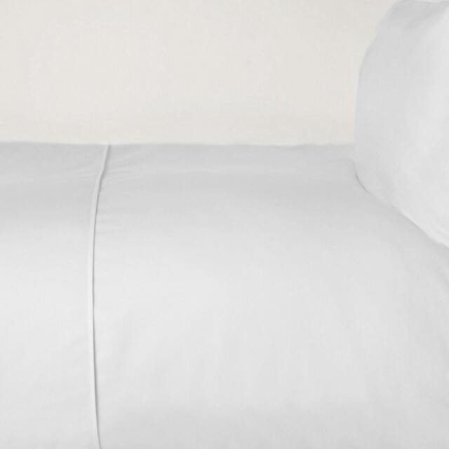 Rackhams 100% Cotton Sateen Duvet Cover - White - Emperor - White - 100% Cotton - image 1