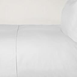 Rackhams 100% Cotton Sateen Duvet Cover - White - Emperor - White - 100% Cotton - thumbnail 1