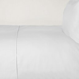 Rackhams 100% Cotton Sateen Duvet Cover - White - Emperor - White - 100% Cotton - thumbnail 2