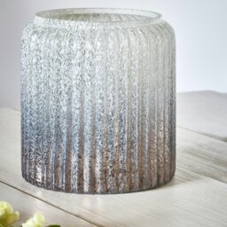 Rackhams Verre Frosted Ribbed Glass Planter - Atlantic blue - 15cm - thumbnail 6