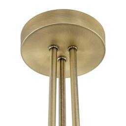 Rackhams Modern Antique Brass Plated Ceiling Light Fitting with Swirl Glass - thumbnail 3