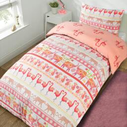 Rackhams Luxury Super Soft Reversible Fashion Flamingo Duvet Set & Pillowcases - Single (135cm x 200cm) - thumbnail 3