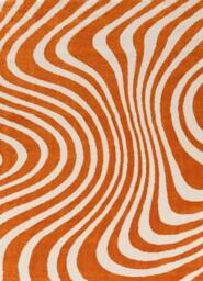 Rackhams Joli Striped Orange & White Rug - 160X230 cm - thumbnail 1