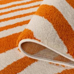 Rackhams Joli Striped Orange & White Rug - 160X230 cm - thumbnail 4