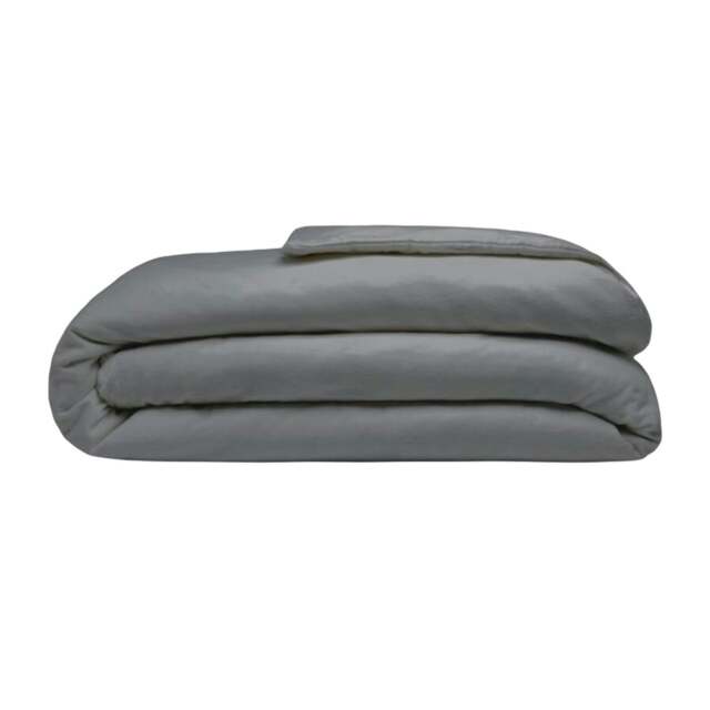 Rackhams Brushed Cotton Duvet Cover - Charcoal - Superking - Charcoal - 100% Cotton - image 1