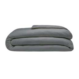 Rackhams Brushed Cotton Duvet Cover - Charcoal - Superking - Charcoal - 100% Cotton - thumbnail 1
